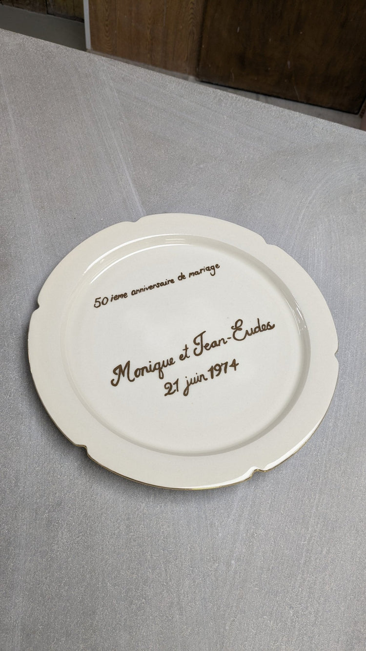 Personnalisation avec or véritable - Goye artiste céramiste