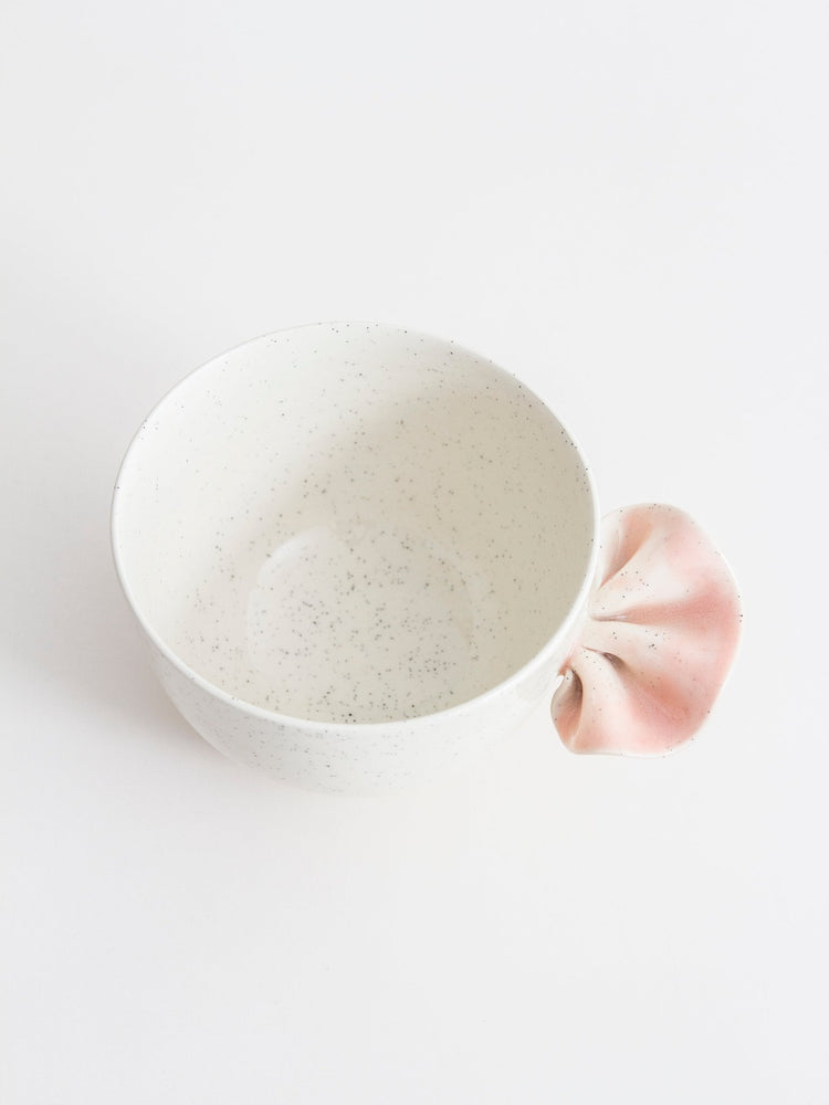 Grand bol avec froufrou rose - Goye artiste céramiste