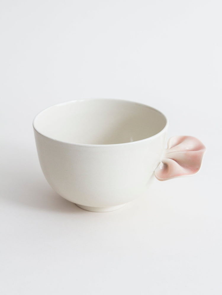 Grand bol avec froufrou rose - Goye artiste céramiste