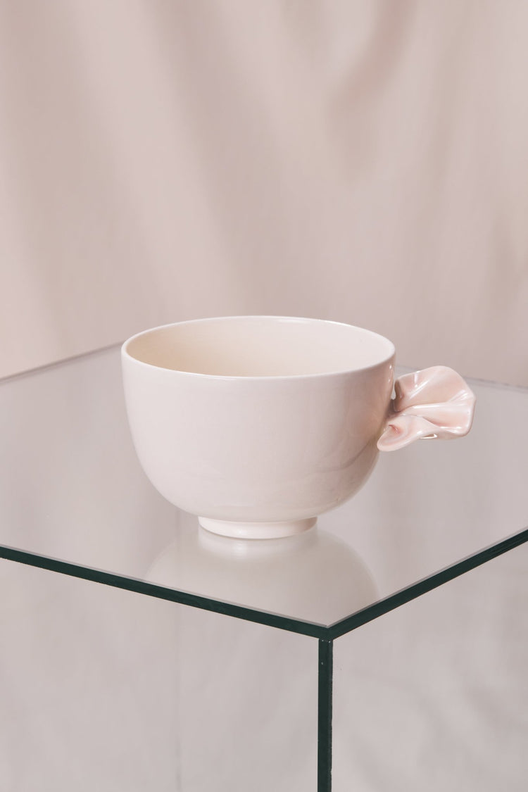 Grand bol avec froufrou rose - Goye artiste céramiste