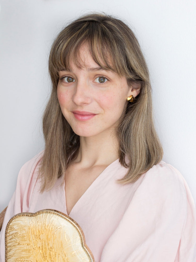 Boucles d’oreilles froufrous dorés - Goye artiste céramiste