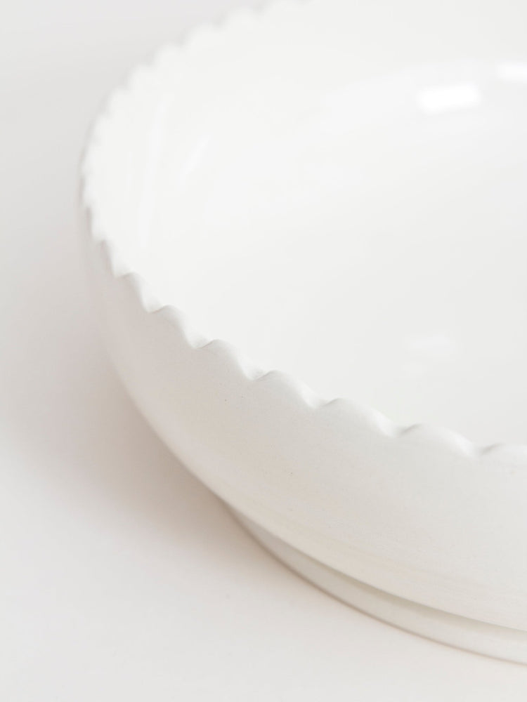 Duo de bol repas avec bordure festonnée - Goye artiste céramiste