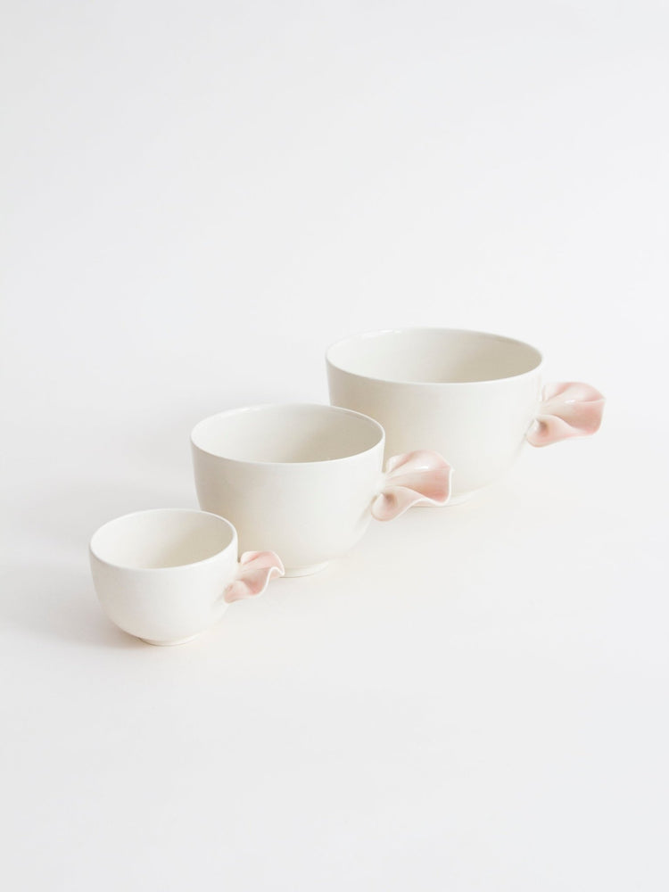 Grand bol avec froufrou rose - Goye artiste céramiste