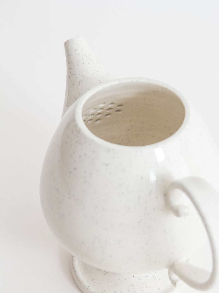 Théière avec bordure rose - Goye artiste céramiste