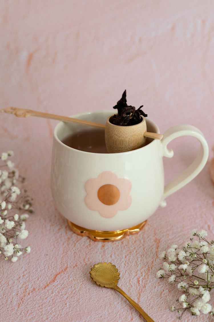 Grande tasse fleur rose