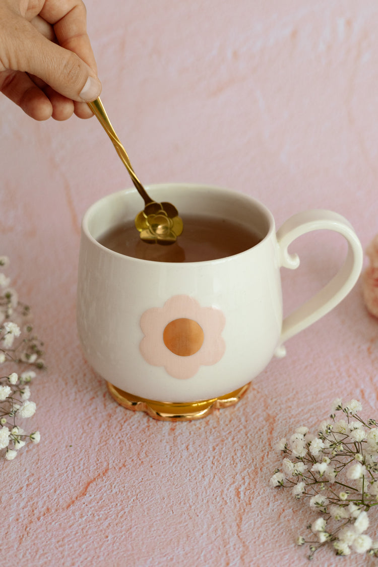 Grande tasse fleur rose