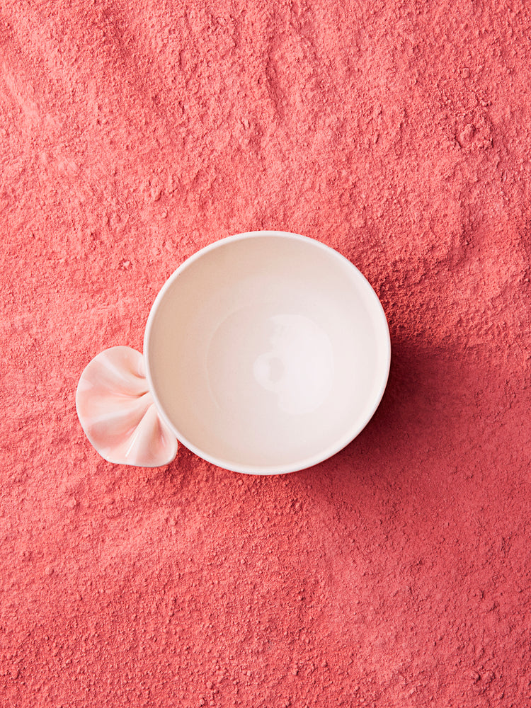 Small bowl with pink ruffle